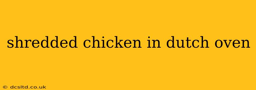 shredded chicken in dutch oven