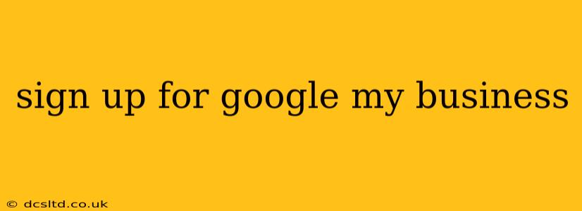 sign up for google my business