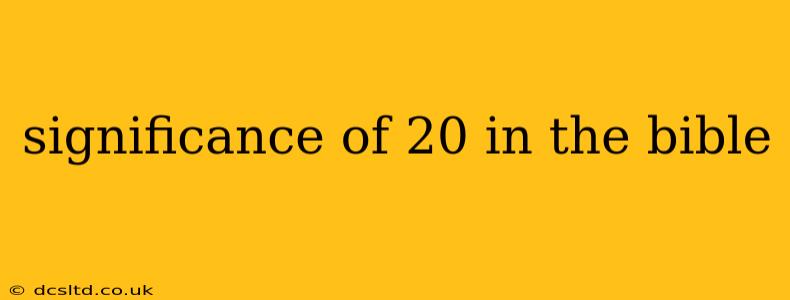 significance of 20 in the bible