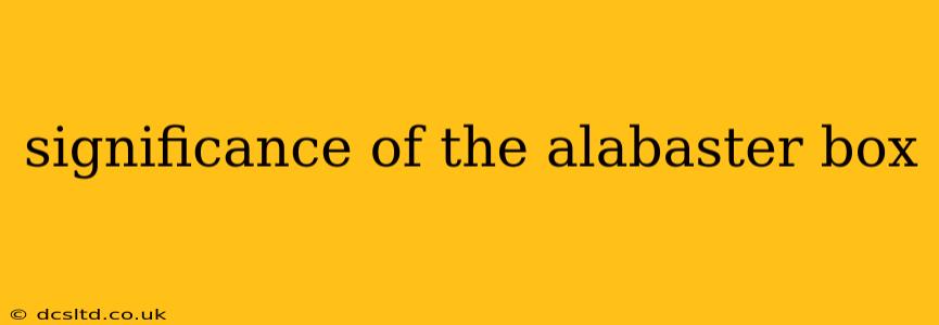 significance of the alabaster box