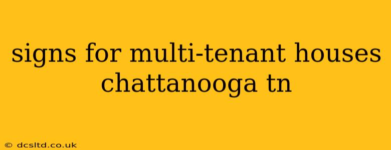 signs for multi-tenant houses chattanooga tn