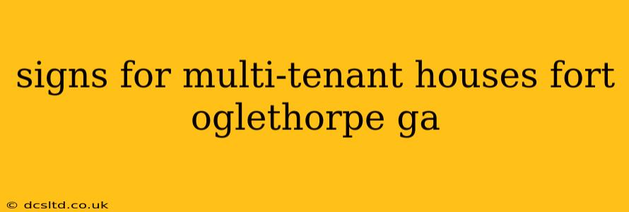 signs for multi-tenant houses fort oglethorpe ga