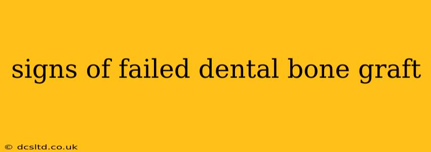 signs of failed dental bone graft