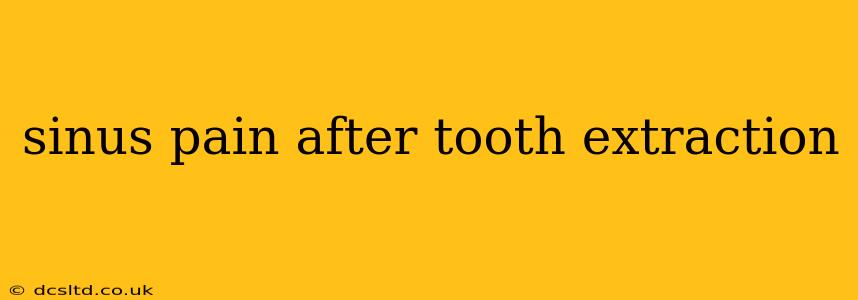 sinus pain after tooth extraction