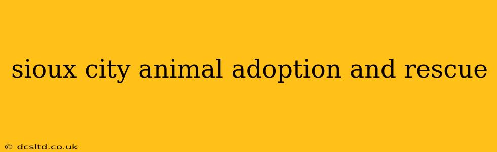 sioux city animal adoption and rescue