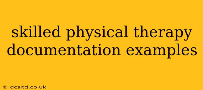 skilled physical therapy documentation examples
