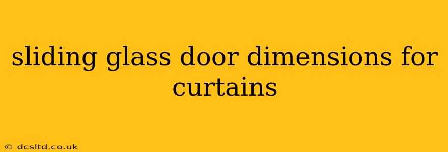 sliding glass door dimensions for curtains