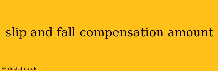 slip and fall compensation amount