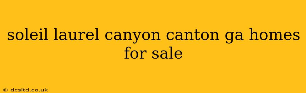 soleil laurel canyon canton ga homes for sale