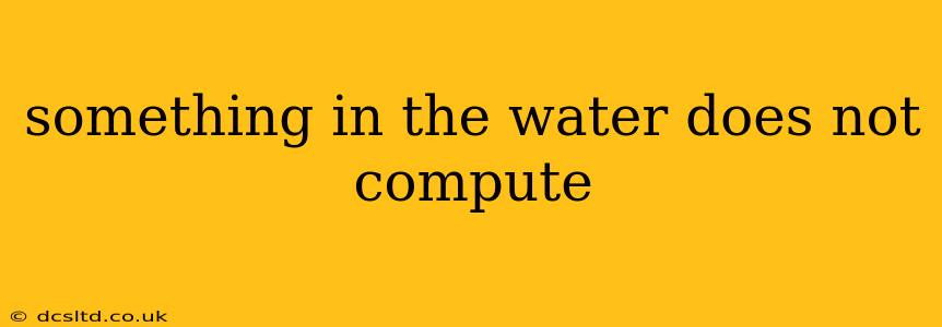 something in the water does not compute