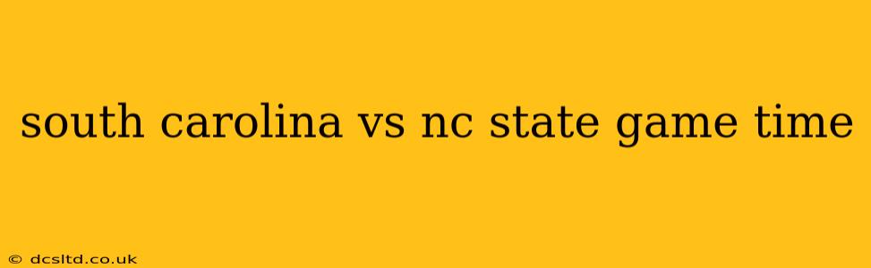 south carolina vs nc state game time