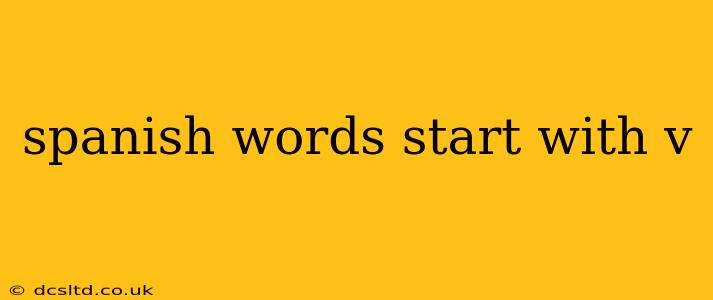 spanish words start with v