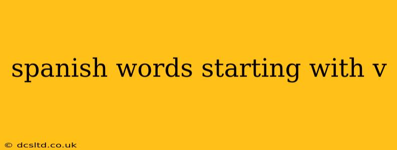 spanish words starting with v