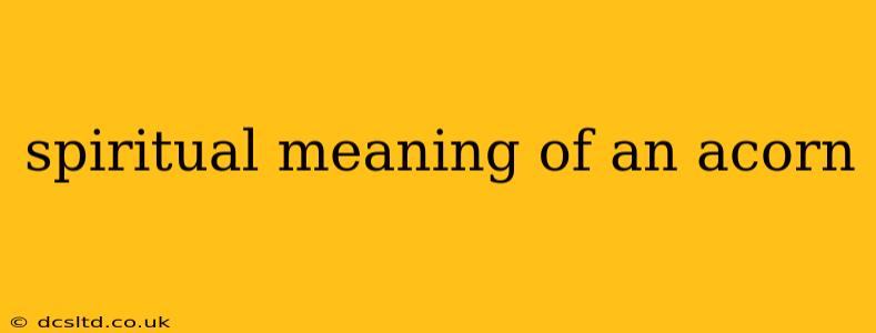 spiritual meaning of an acorn