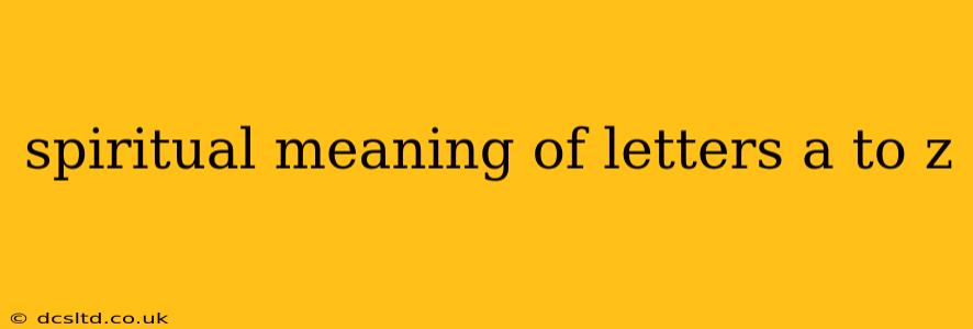 spiritual meaning of letters a to z