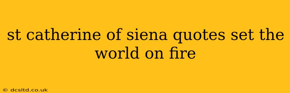 st catherine of siena quotes set the world on fire