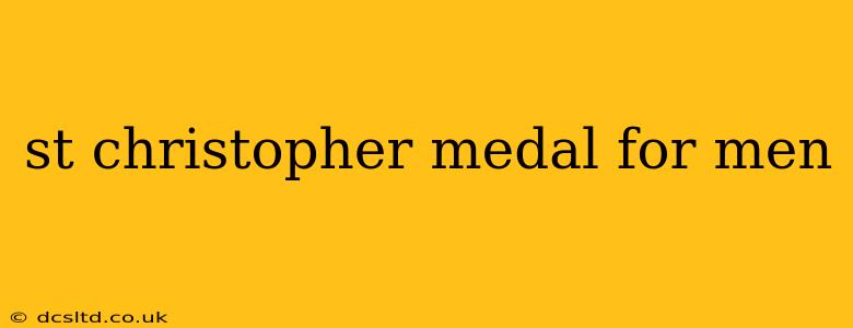 st christopher medal for men