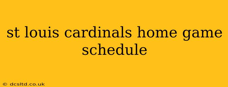 st louis cardinals home game schedule