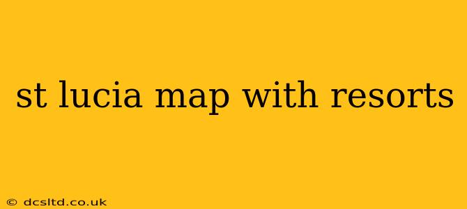 st lucia map with resorts