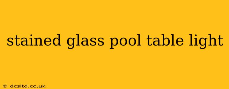 stained glass pool table light