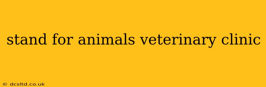 stand for animals veterinary clinic