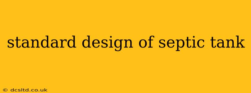 standard design of septic tank