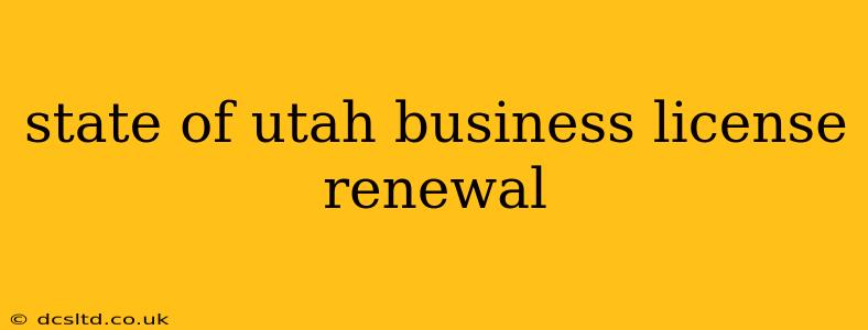 state of utah business license renewal