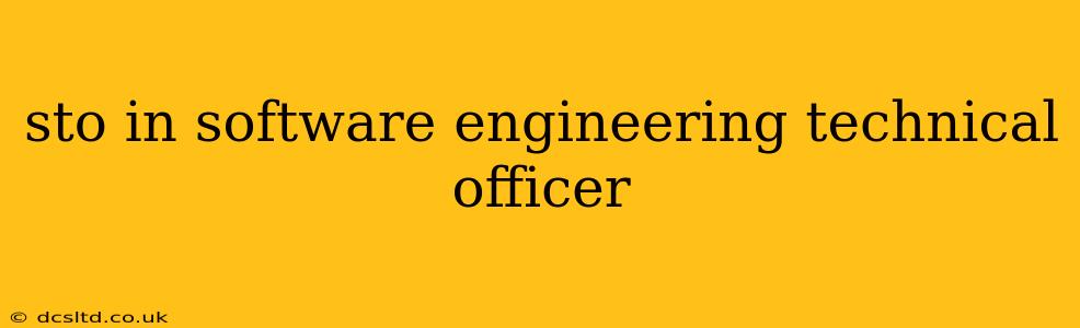 sto in software engineering technical officer