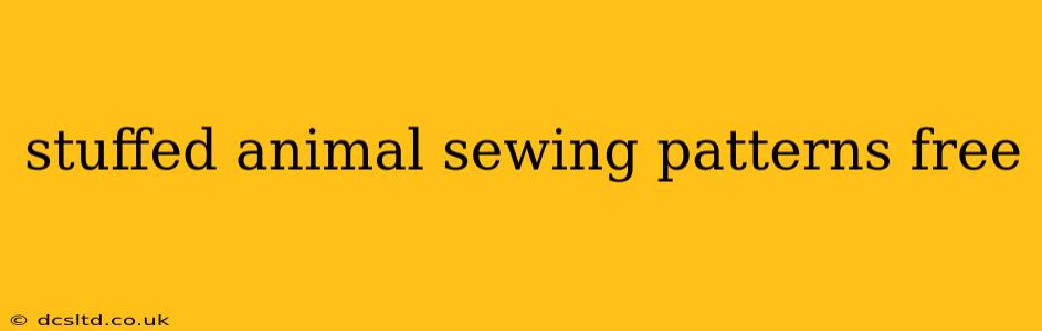 stuffed animal sewing patterns free