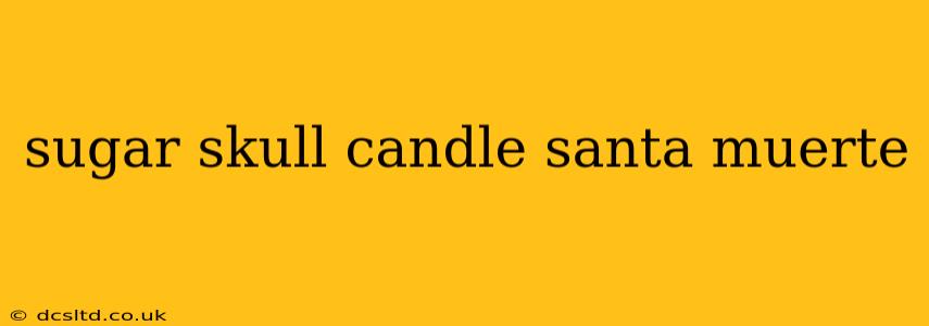 sugar skull candle santa muerte