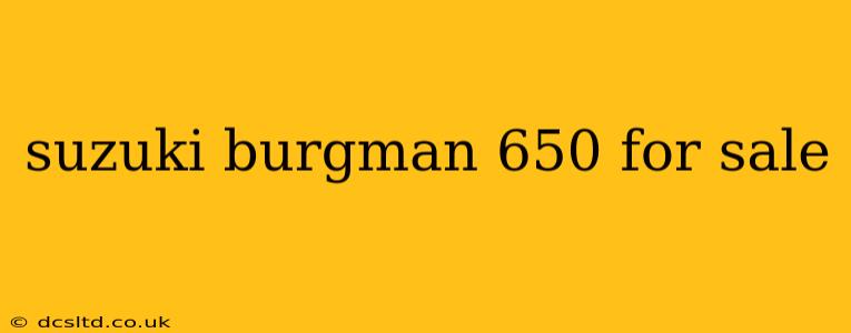suzuki burgman 650 for sale