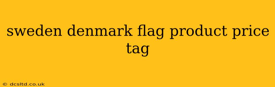 sweden denmark flag product price tag