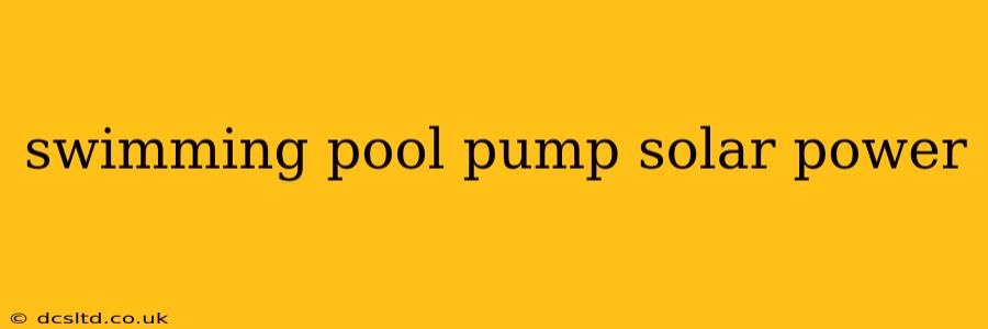 swimming pool pump solar power