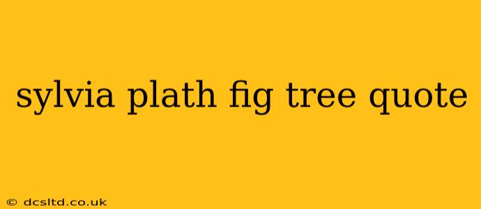 sylvia plath fig tree quote