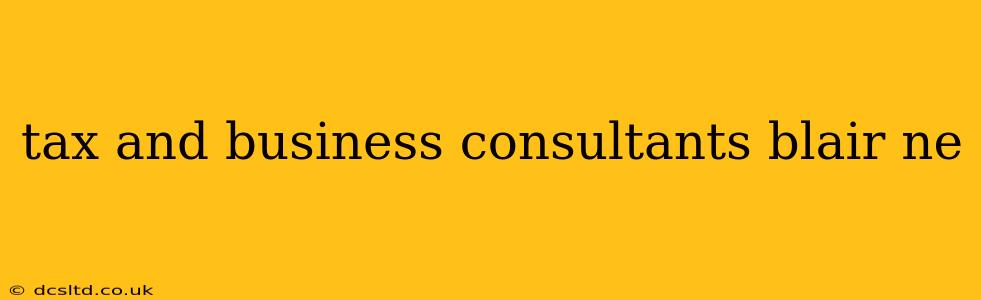 tax and business consultants blair ne