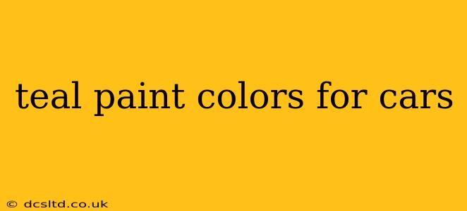 teal paint colors for cars