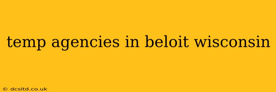 temp agencies in beloit wisconsin