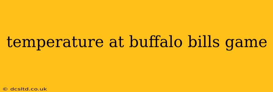 temperature at buffalo bills game