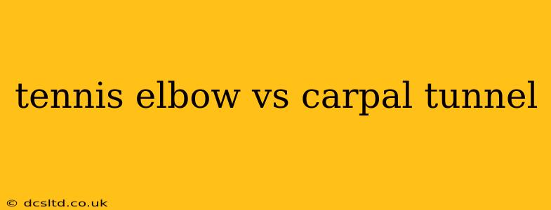 tennis elbow vs carpal tunnel