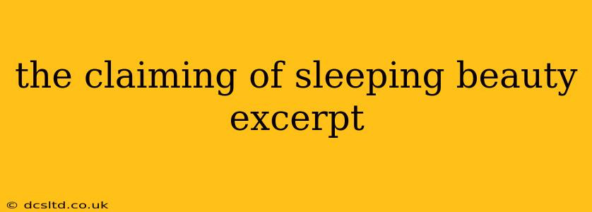the claiming of sleeping beauty excerpt