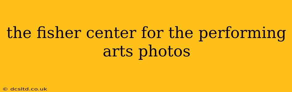 the fisher center for the performing arts photos