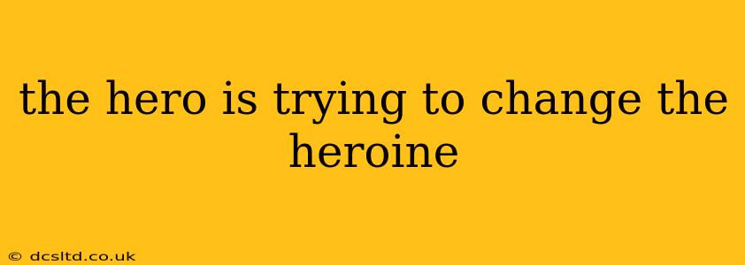 the hero is trying to change the heroine