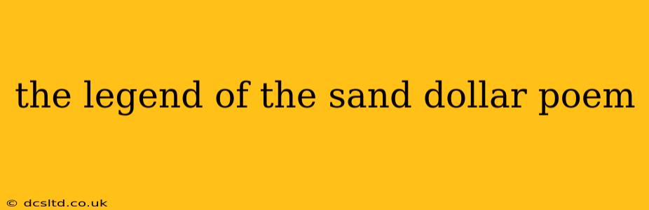 the legend of the sand dollar poem
