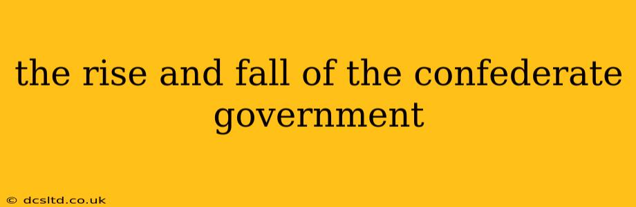 the rise and fall of the confederate government