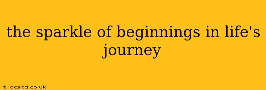 the sparkle of beginnings in life's journey
