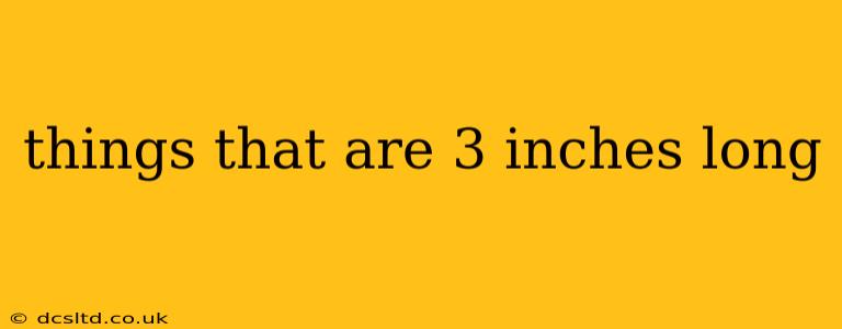 things that are 3 inches long