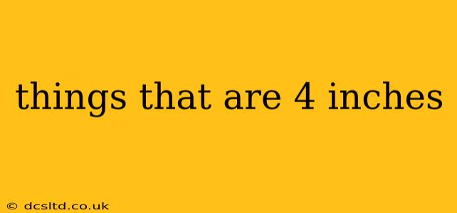 things that are 4 inches
