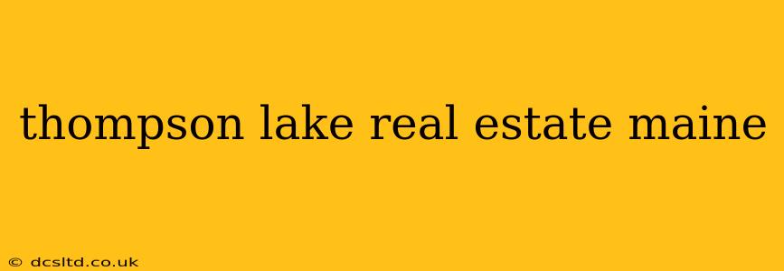 thompson lake real estate maine