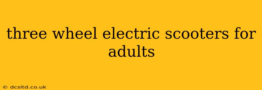 three wheel electric scooters for adults