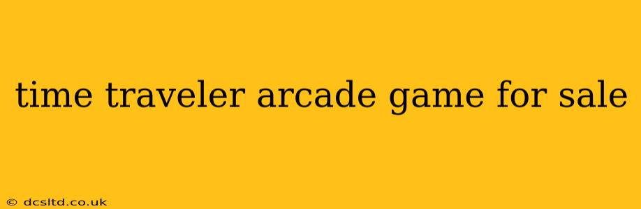 time traveler arcade game for sale